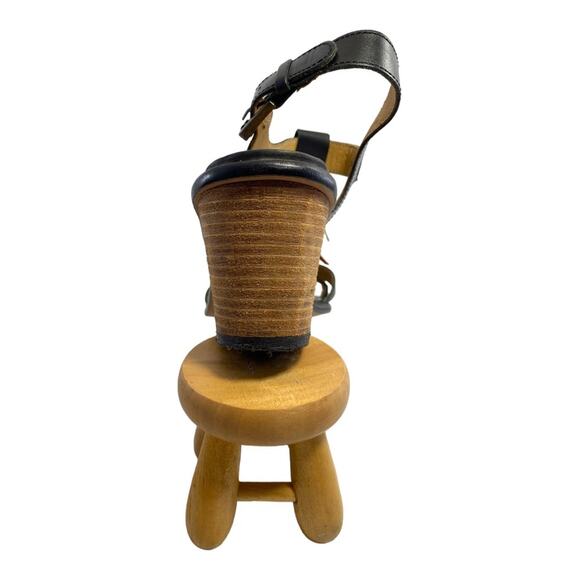 Isabel Marant Black with Brown Gold Rust Tasseled Chunky Heeled 39 Sz 9 Sandals - Picture 5 of 13